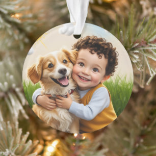 Ornamento Impressões e Corações Fofos Quadro Foto de Pet Per