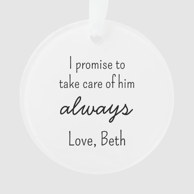 Ornamento In-Law custom Ornament - Personalized Wedding Keep (Frente)