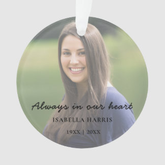 Ornamento In Loving Memory Photo Sympathy Tribute