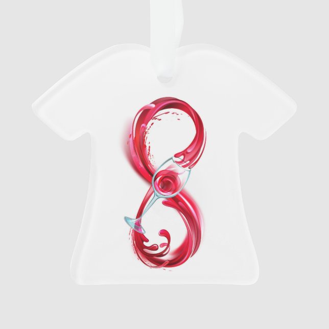 Ornamento Infinidade com vinho tinto (Frente)