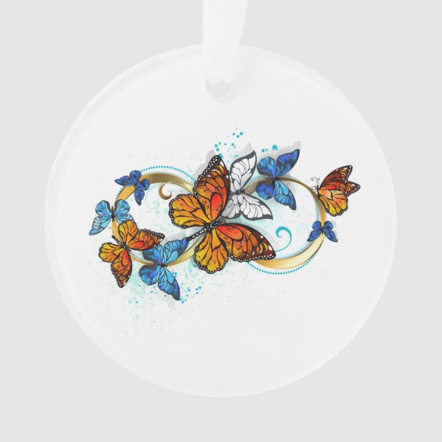 Ornamento Infinity of Monarch Butterflies (Frente)