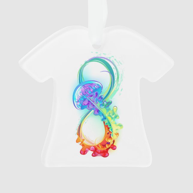 Ornamento Infinity with Rainbow Jellyfish (Frente)