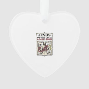 Ornamento Ingresso Jesus Vintage Admissão Jesus Vintage Tick