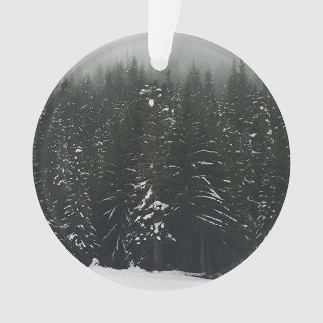 Ornamento Inverno na Floresta das Montanhas (Frente)