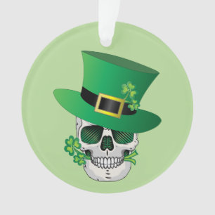 Ornamento Irish Leprechaun Skull