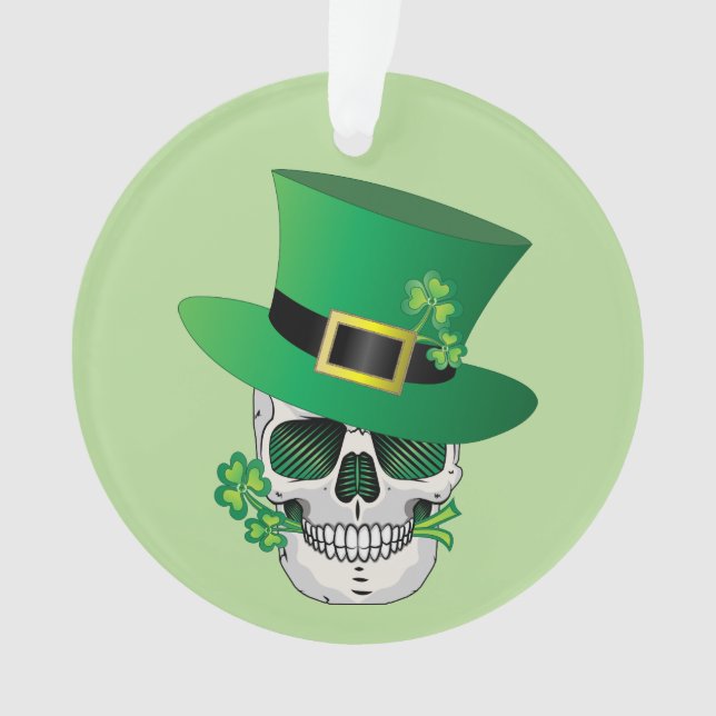 Ornamento Irish Leprechaun Skull (Frente)