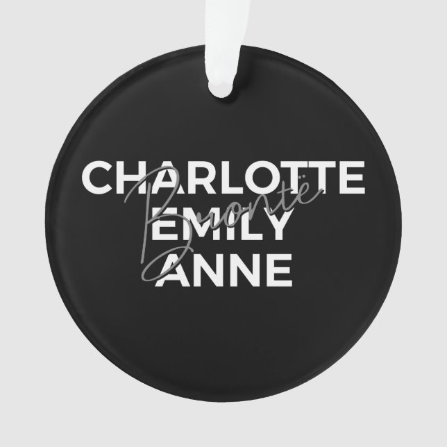Ornamento Irmãs Brontë II - Charlotte & Emily & Anne (Frente)