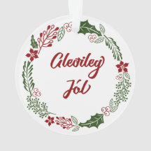 Islândia Felry Christmas Wreath, Gleðileg jól