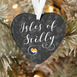 Ornamento Isles of Scilly Flag Heart