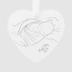 Ornamento IVF Miracle Baby Simple White Ornament