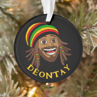 Ornamento Jamaican Cute Rasta Man Personalized