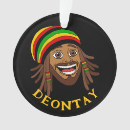 Ornamento Jamaican Cute Rasta Man Personalized