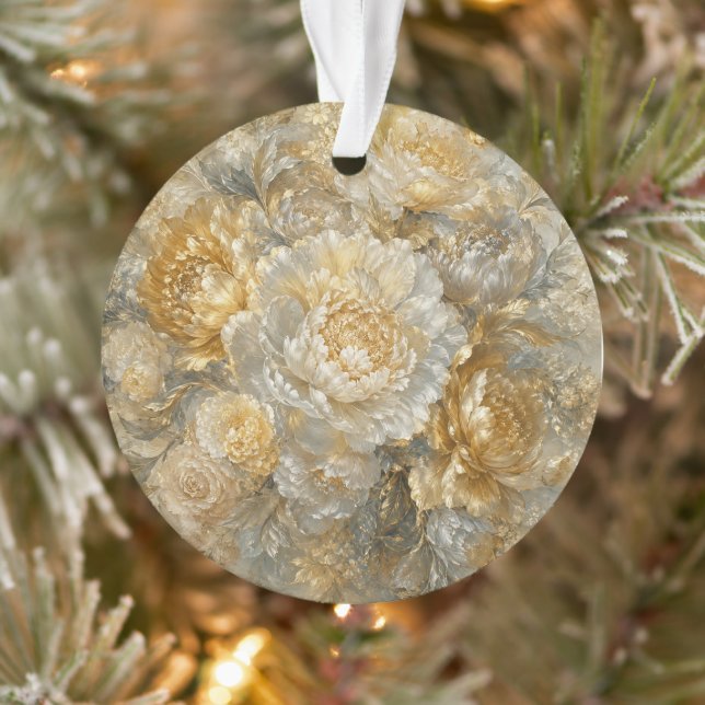 Ornamento Jardim de Marfim Dourado (Árvore)