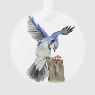 Ornamento Jay azul-marinho