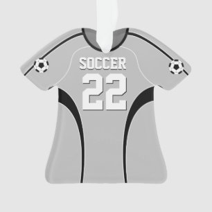 Ornamento Jérsei de futebol cinzento