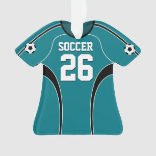 Ornamento Jérsei de futebol claro da cerceta