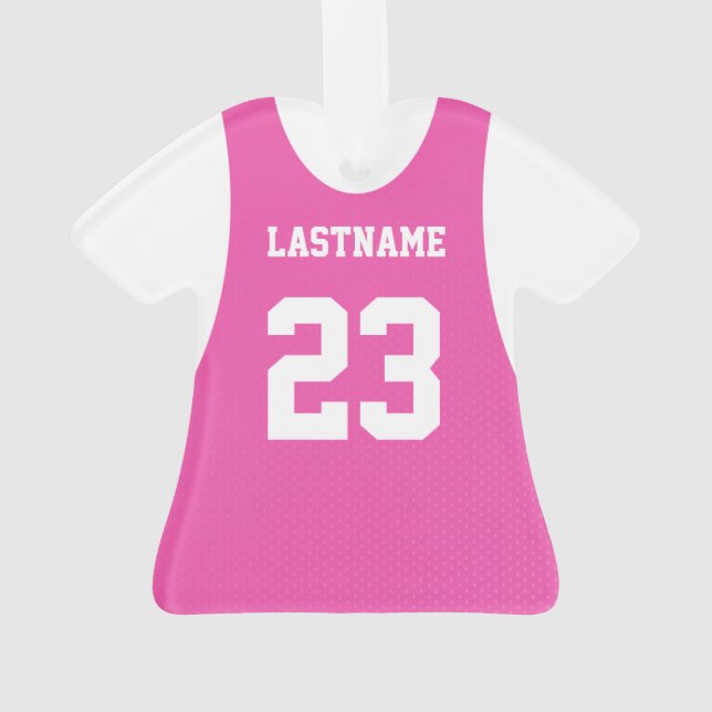 Ornamento Jersey Pink Esportivo com Número (Verso)