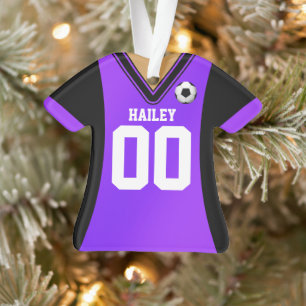 Ornamento Jersey Preto/Roxo Personalizado