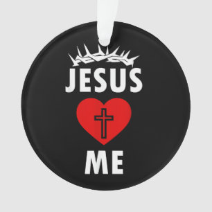 Ornamento Jesus Ama ME Cristão Religioso