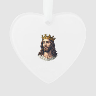 Ornamento Jesus Crowned King Vintage Engraving Faith Shirt (