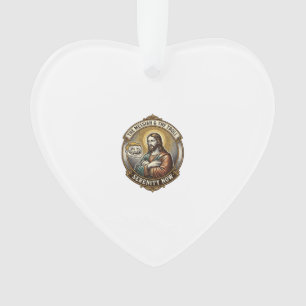 Ornamento Jesus Cruzando os Braços Emoji de Rosto de Troll d