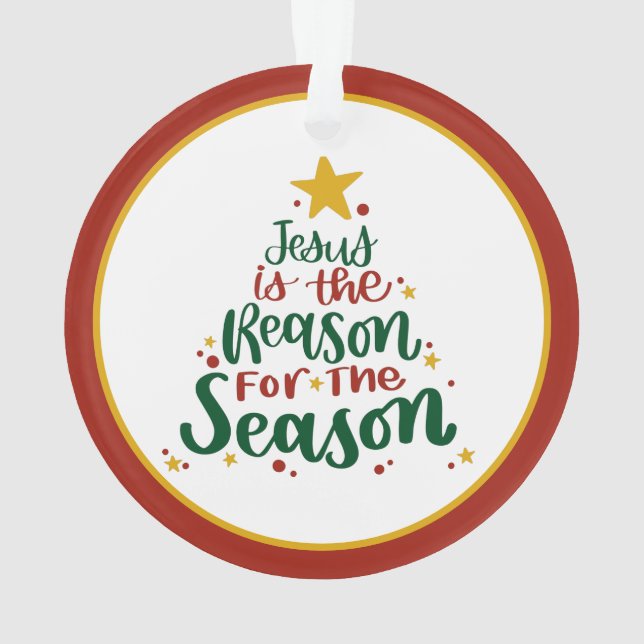 Ornamento Jesus é o motivo da temporada (Verso)
