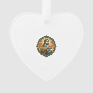 Ornamento Jesus Envergonhado Tropeçando Superfície Plana Clu