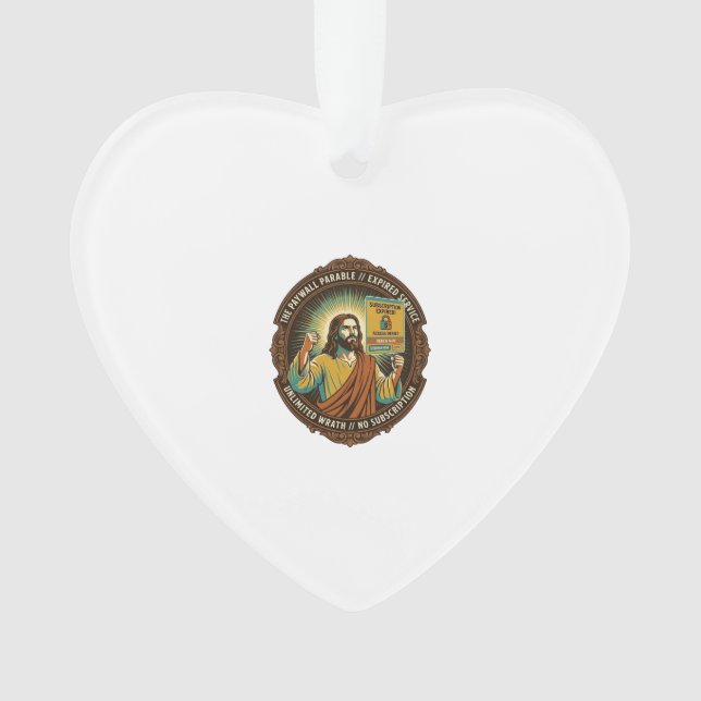 Ornamento Jesus Expirou Assinatura de Software Paywall Tech  (Frente)
