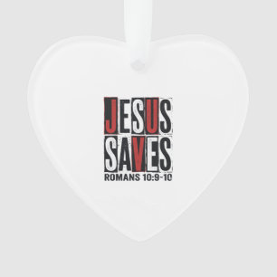Ornamento Jesus Salva Romanos 10_9 Camisa Cristã Vintage De