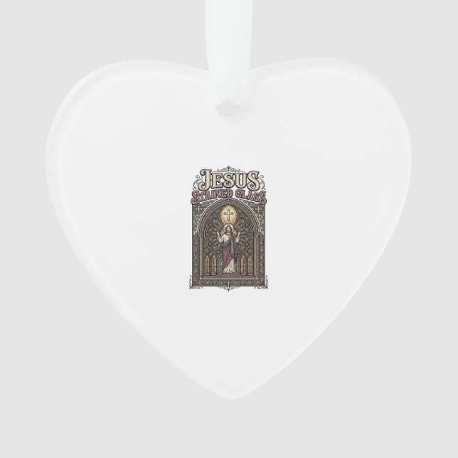 Ornamento Jesus Vitral Jesus Vitral Catedral  (Frente)