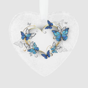 Ornamento Jewelry Heart with Butterflies Morpho