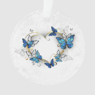Ornamento Jewelry Heart with Butterflies Morpho