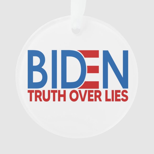 Ornamento Joe Biden 2020 Verdade sobre Mentiras (Frente)