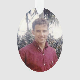 Ornamento Joe Biden jovem estilizado