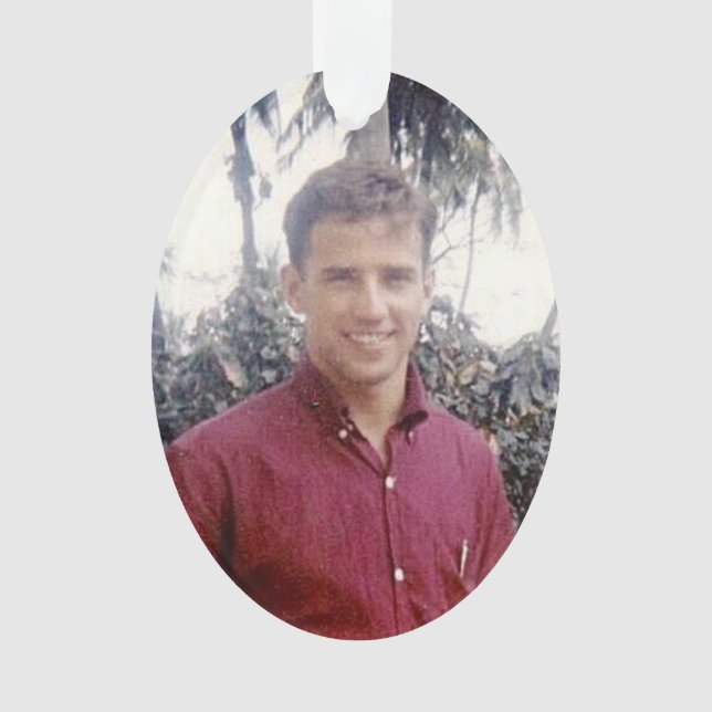 Ornamento Joe Biden jovem estilizado (Frente)