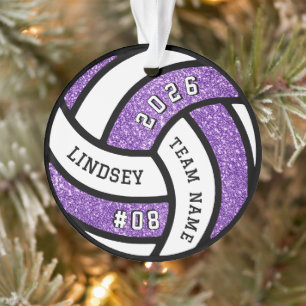 Ornamento Jogador da Equipe de Voleibol - Natal Roxo