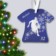 Jogador de Basquete Blue Silver Snowflake