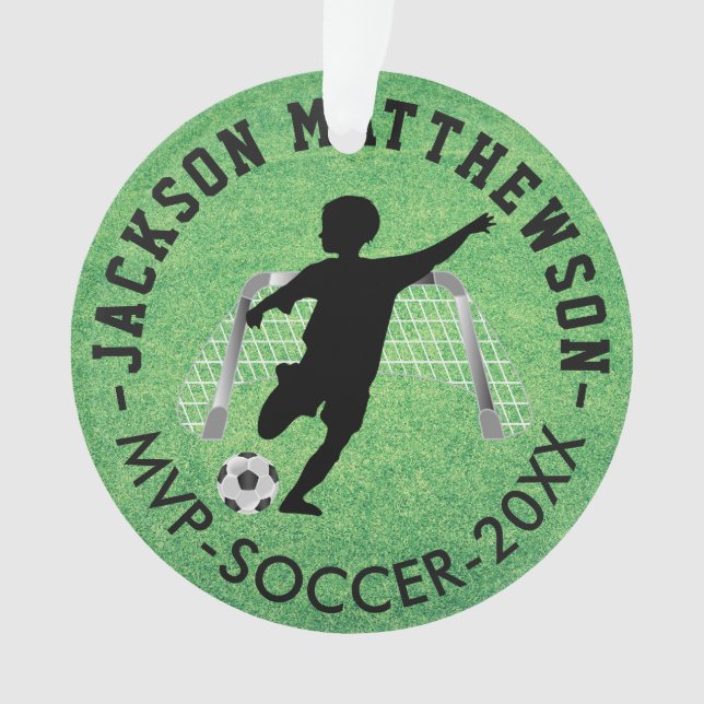 Ornamento Jogador de ⚽ de futebol MVP - Menino (Frente)