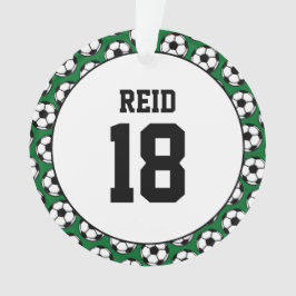 Ornamento Jogador de futebol NOME Número de gotas esportivas