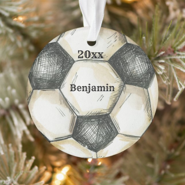 Ornamento Jogador de futebol personalizado no Natal (Árvore)