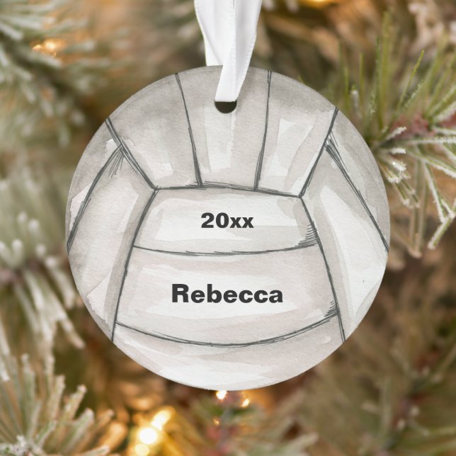 Ornamento Jogador de voleibol personalizado no Natal (Árvore)