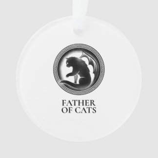 Ornamento jogo engraçado de trones para amantes de gatos pai