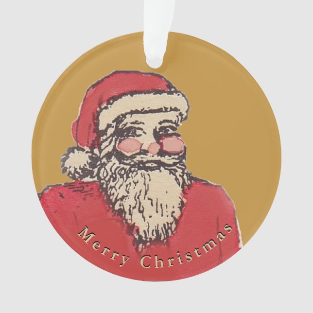 Ornamento Jolly Santa Claus with Your Text (Frente)