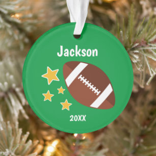 Ornamento Jovens, estrelas de futebol, Green Personalizado