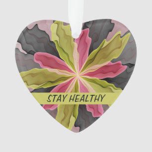 Ornamento Joy, verde rosa, Antracite Fantasia Flor Fractal