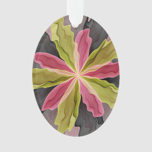 Ornamento Joy, verde rosa, Antracite Fantasia Flor Fractal