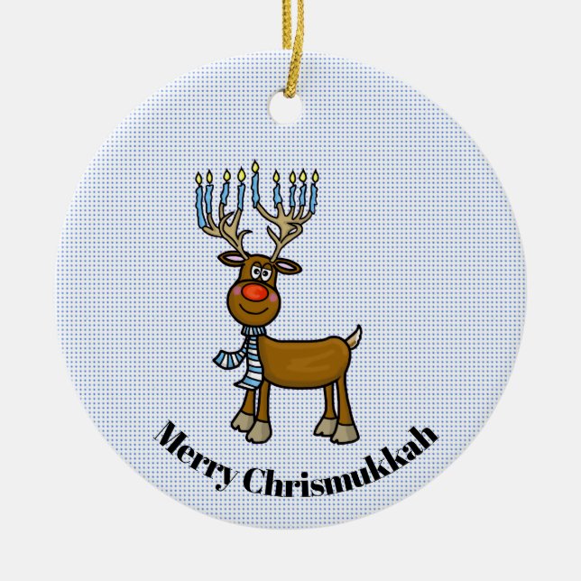 Ornamento Judaico Rudolph Chrismukkah (Frente)