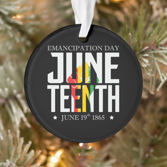 Ornamento Juneteenth | Emancipation Day | Red Black Green (Árvore)