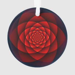 Ornamento Kaleidoscope ROSA vermelho + a sua ideia
