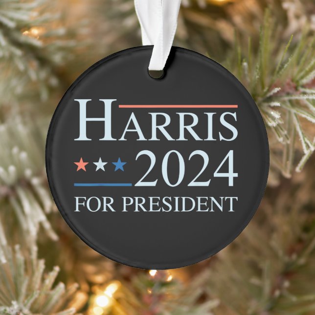 Ornamento Kamala Harris 2024 Para Presidente (Árvore)